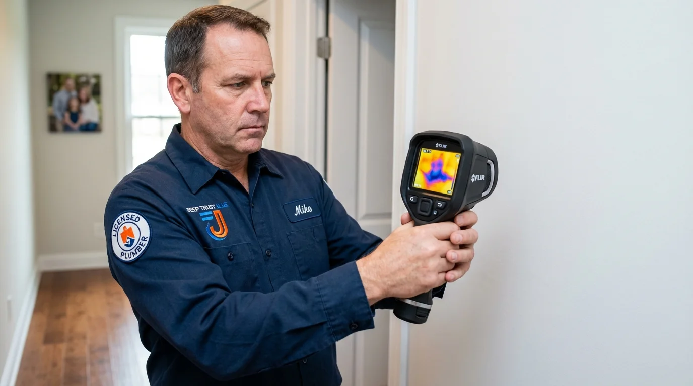 Thermal imaging leak detection by Johns Plumbing LLC in Muscatine